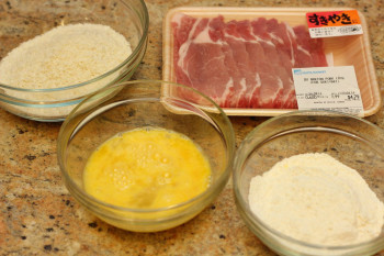 Ingredients for tonkatsu