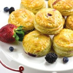 Mini Fruit Puff Pastry with Lemon Glaze