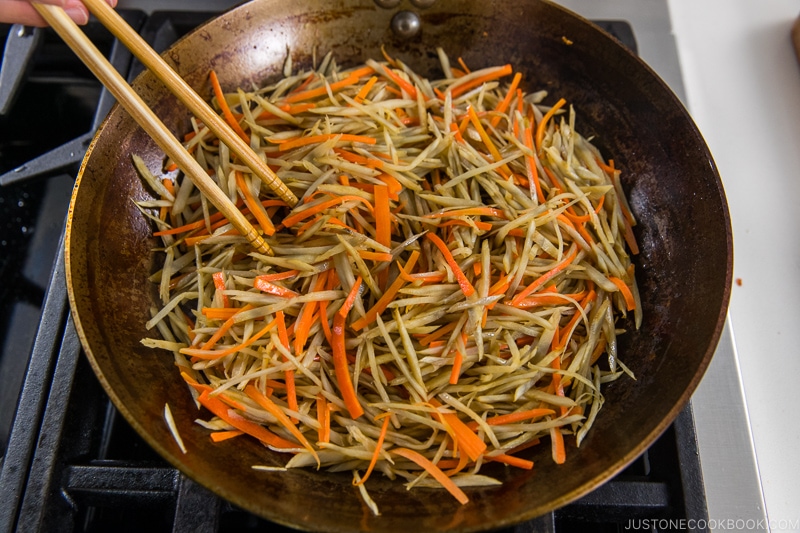 Kinpira Gobo (Braised Burdock Root)-step by step-30