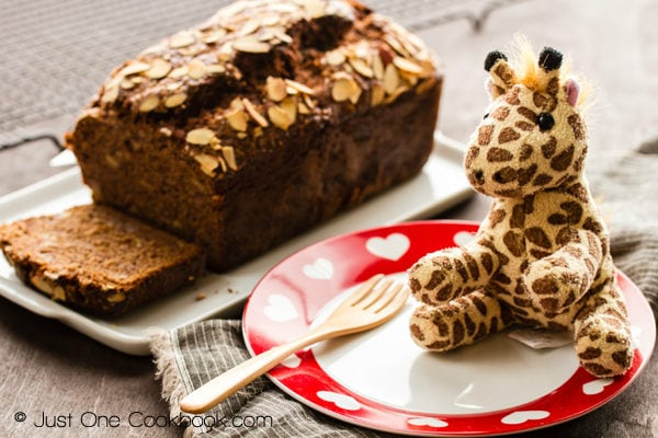 Nutella Banana Bread on a plate.