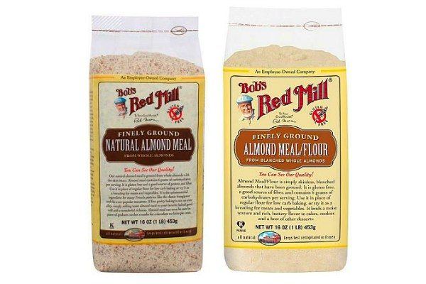 Almond Meal and Almond Flour in packages.