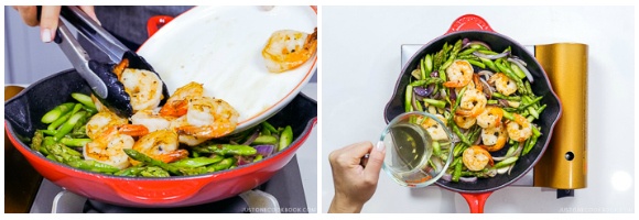 Easy Wafu Pasta with Shrimp and Asparagus 9