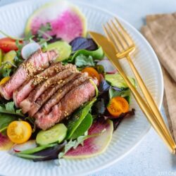 Steak Salad with Shoyu Dressing (gluten free) ステーキサラダ醤油ドレッシング | Easy Japanese Recipes at JustOneCookbook.com