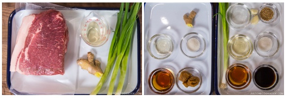 Japanese Steamed Pork Ingredients