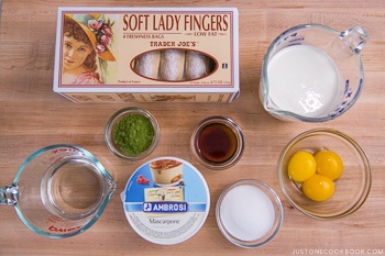 Matcha Tiramisu Ingredients