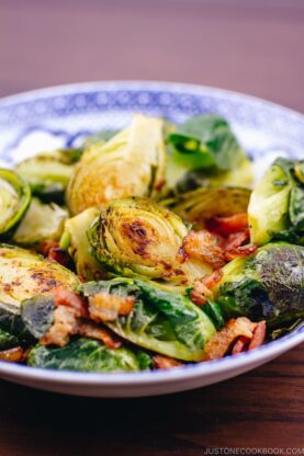 Brussels Sprouts with Bacon Recipe | www.justonecookbook.com