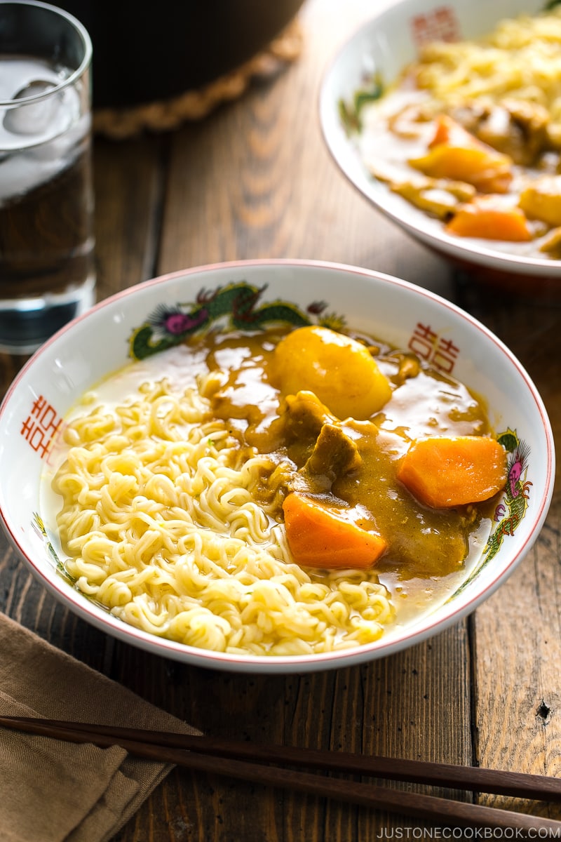 A ramen bowl containing Curry Ramen -a dish inspired by Netflix 