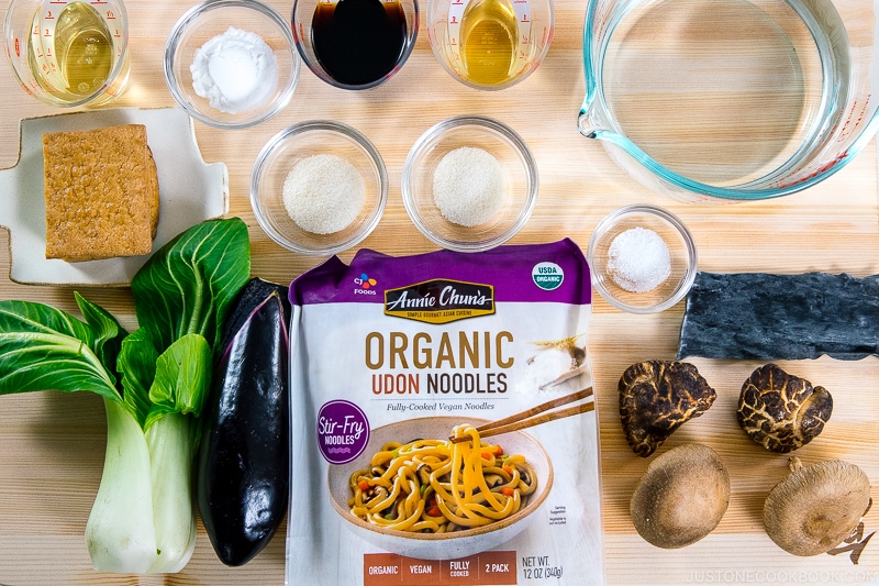 Vegetarian Udon Ingredients