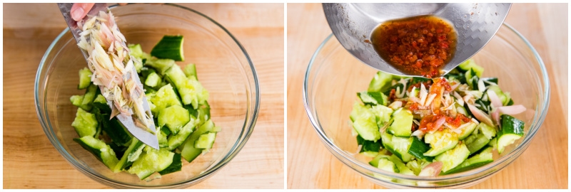 Cucumber Myoga Salad with Ume Dressing 7