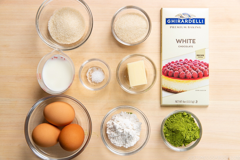 Matcha Gateau au Chocolat Ingredients