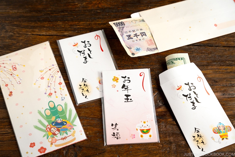 Japanese new year money envelop for kids called otoshidama
