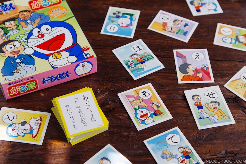 traditional game called karuta played on Japanese New Year
