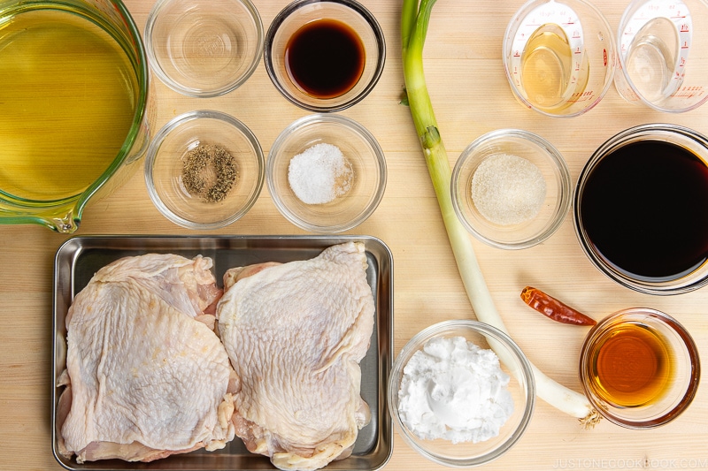Fried Chicken with Scallion Soy Sauce Ingredients