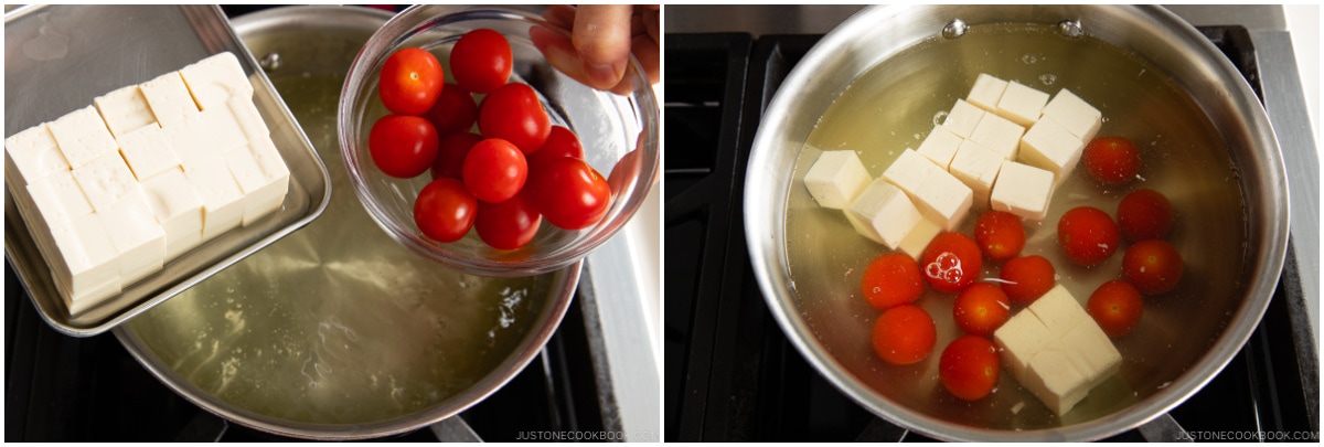 Tomato and Tofu Miso Soup 4