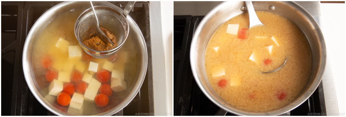 Tomato and Tofu Miso Soup 5