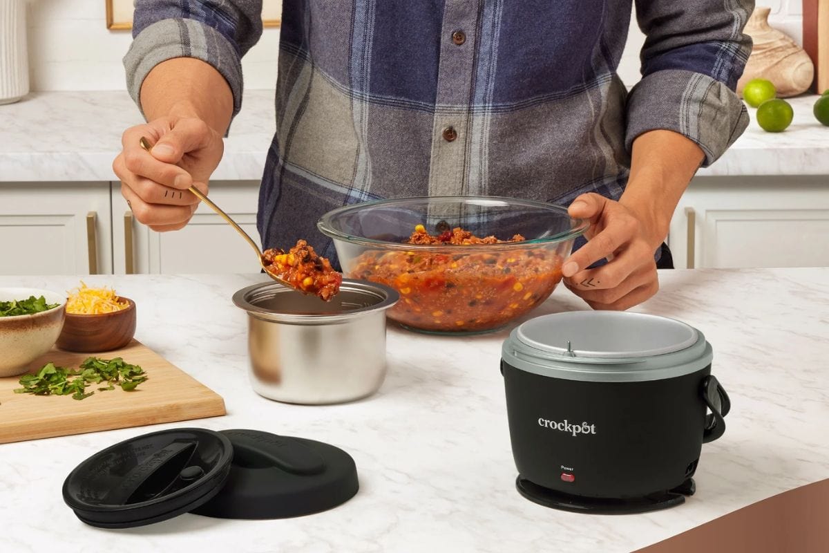 Savory chili recipe in a glass bowl, preparing food with crockpot, Japanese cooking, easy dinner ideas, featured on Just One Cookbook.