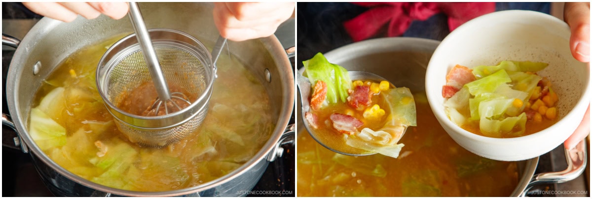 Bacon and Corn Miso Soup 11