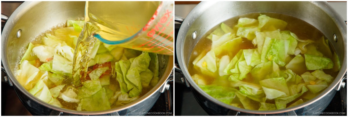 Bacon and Corn Miso Soup 9