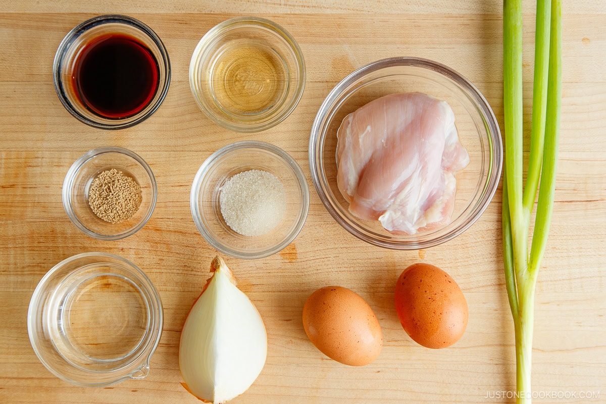 10 Min Meal Oyakodon Ingredients
