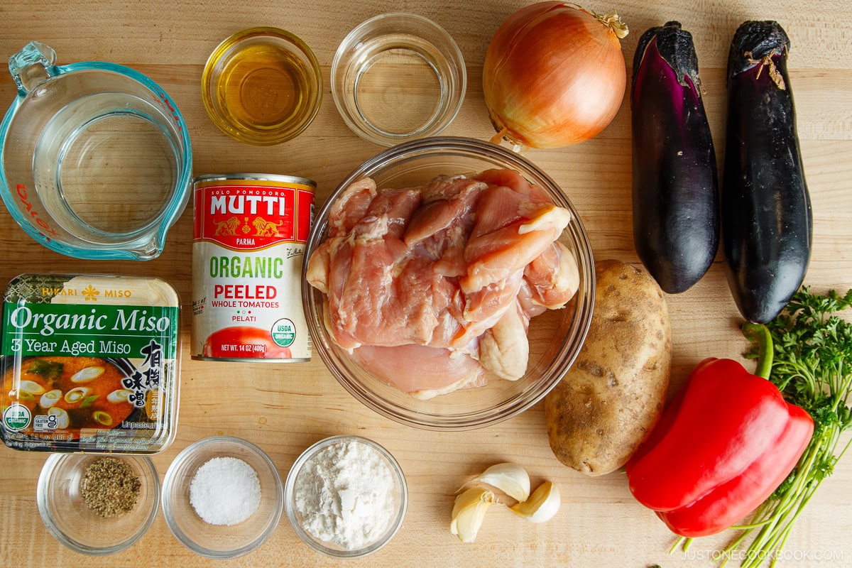 Miso Tomato Chicken Stew Ingredients