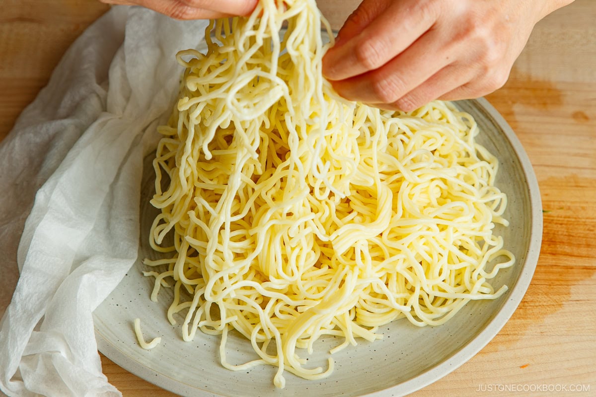 Loosening up the noodles.