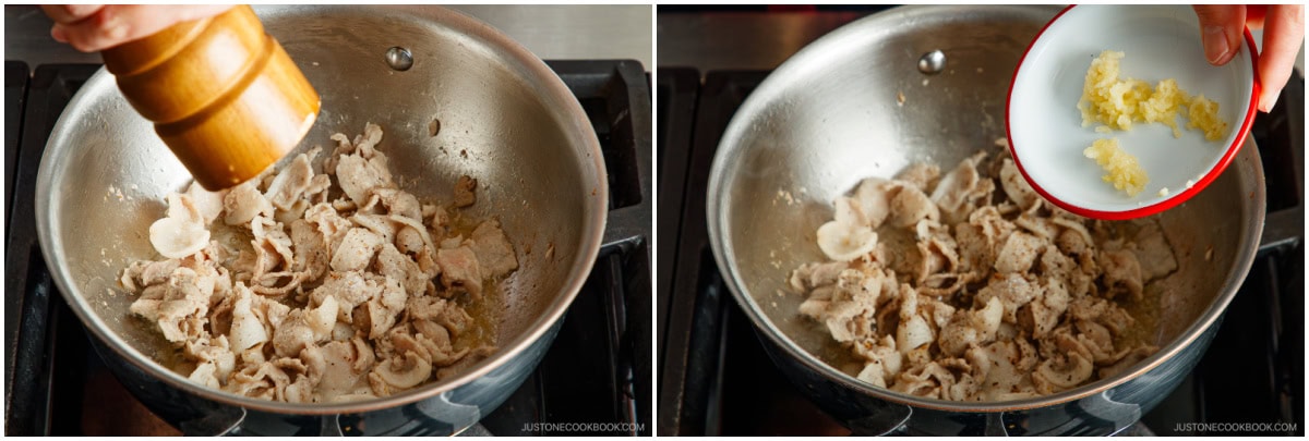 Spicy Pork and Bean Sprout Miso Soup 4