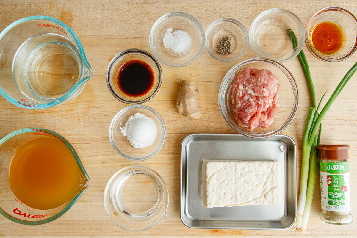 Pork Tofu Soup Ingredients