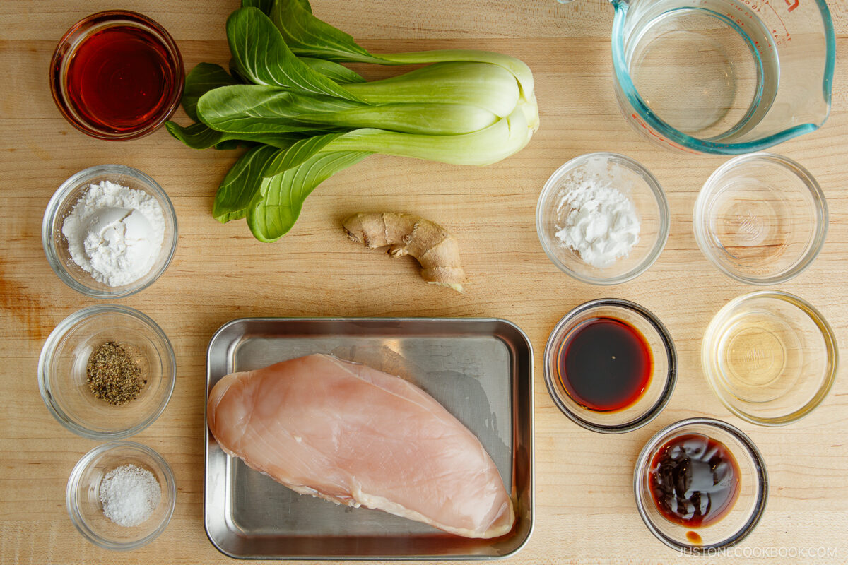 Chicken Bok Choy Stir Fry Ingredients