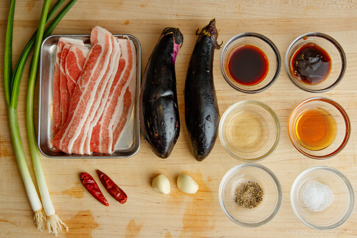 Easy Pork and Eggplant Stir Fry Ingredients
