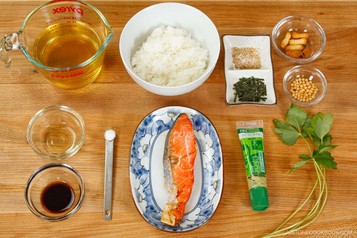 Ochazuke Ingredients with Dashi