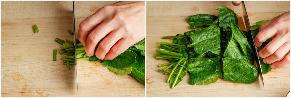Spinach and Mushroom Miso Soup 2