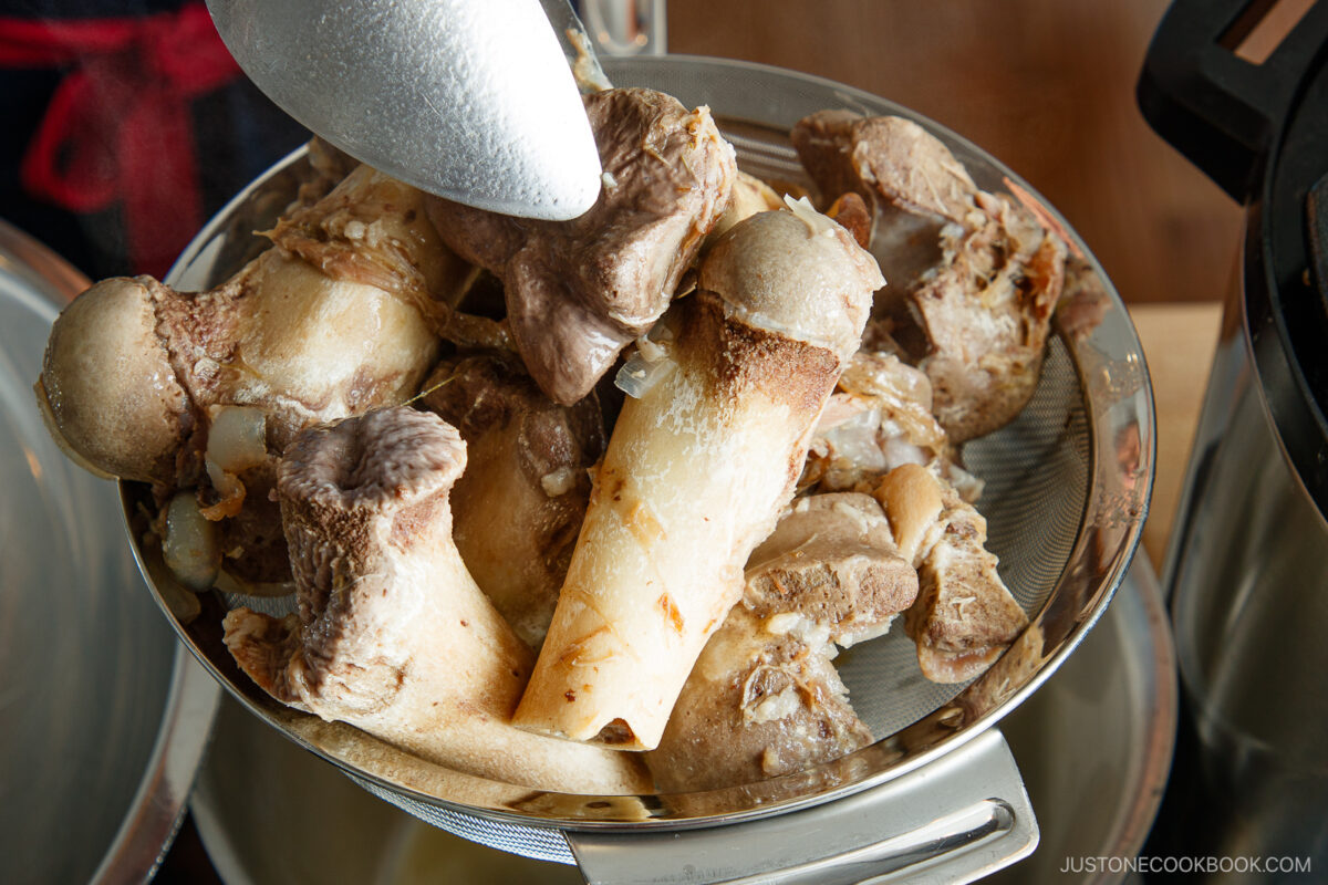 Straining the bones.