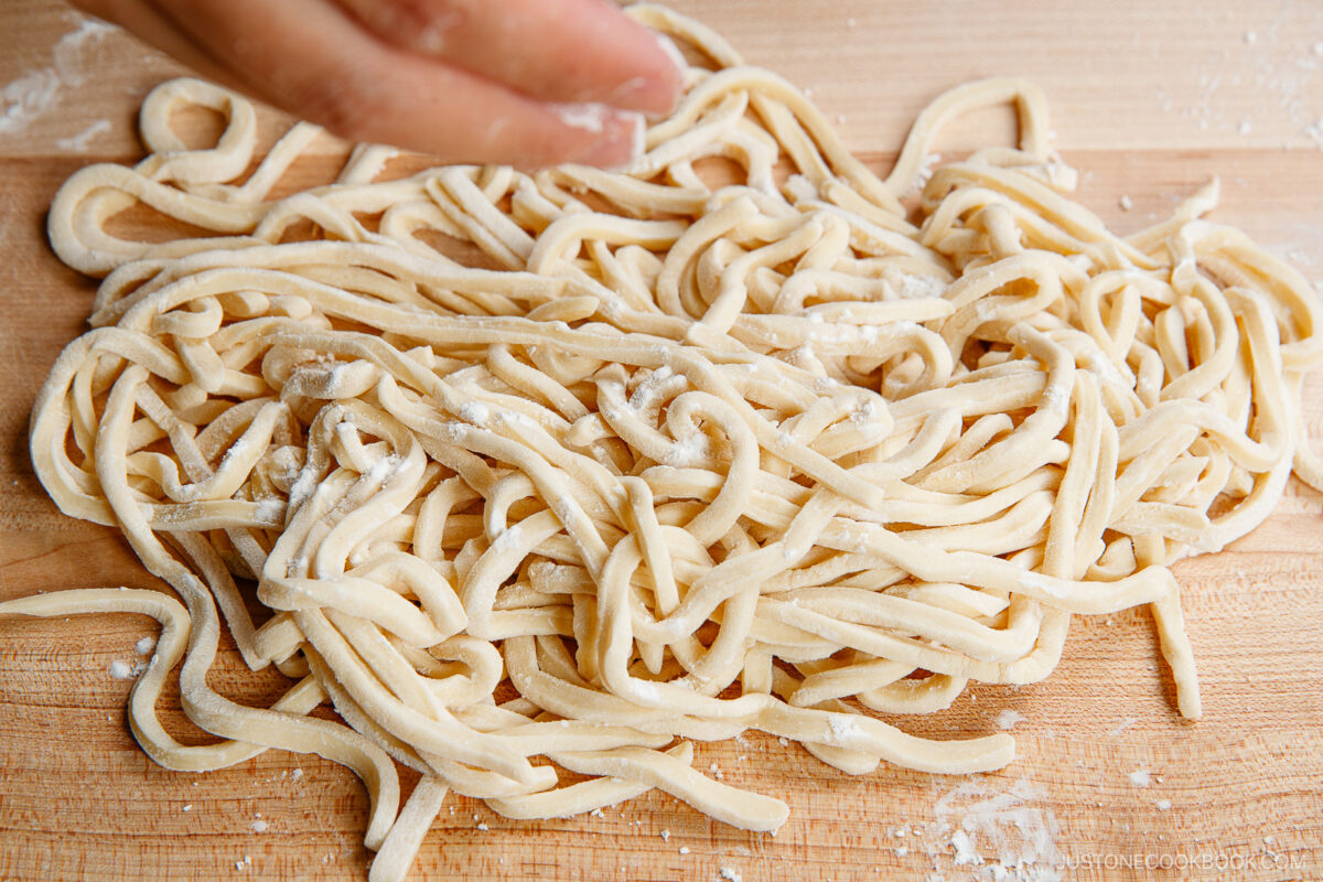 Fluff them with your fingers and dust with potato starch so they don't stick. I