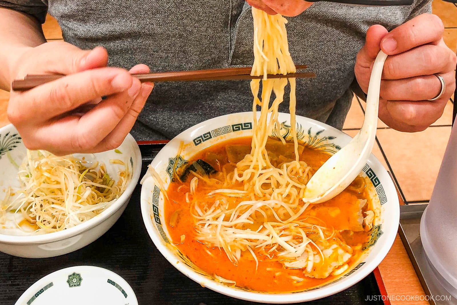 Slurping noodles in Japan
