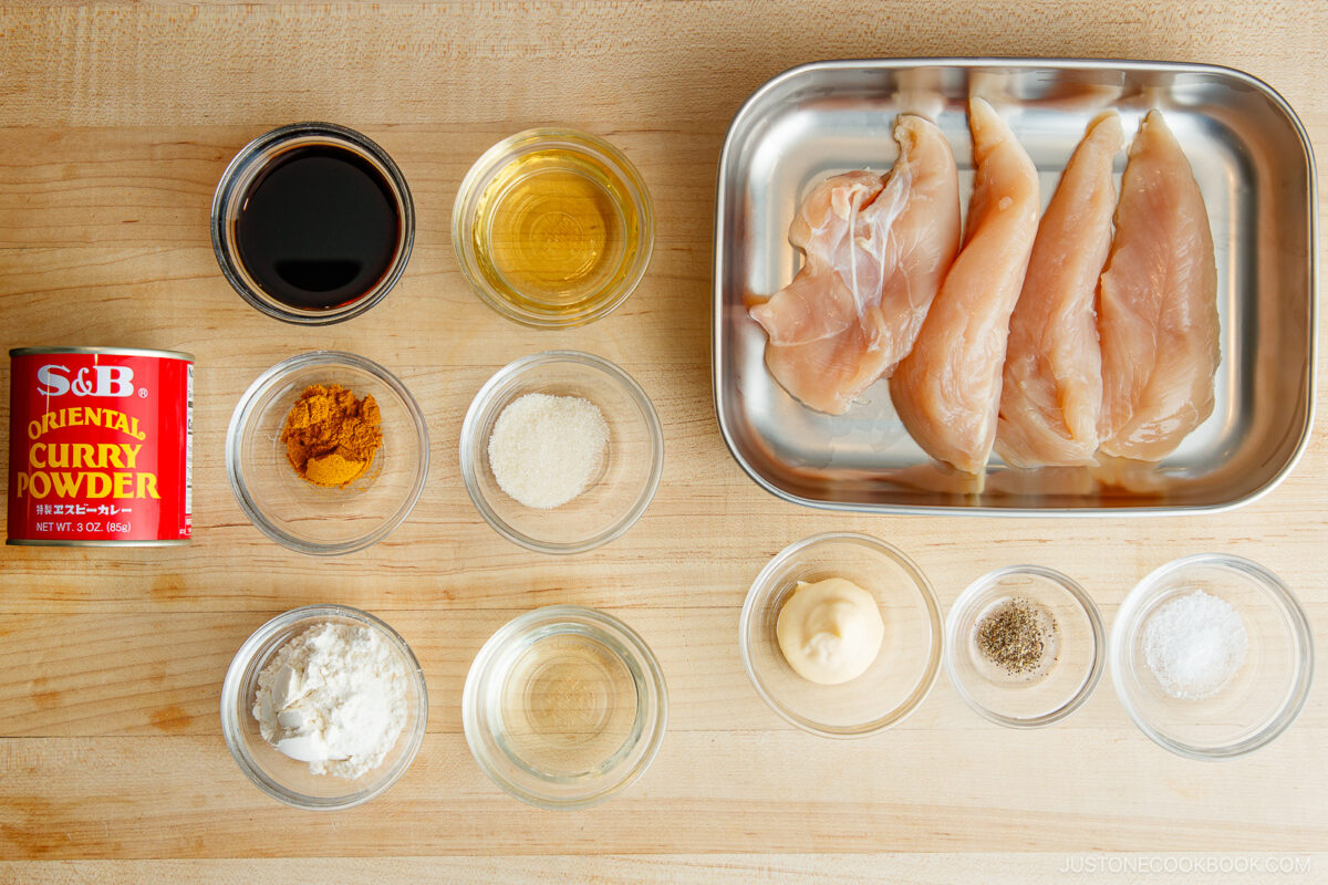 Pan-Fried Curry Chicken Ingredients