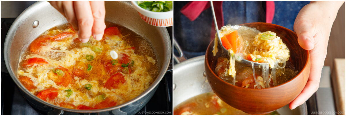 Tomato Egg Vermicelli Soup 8