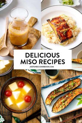a collage of easy miso recipes