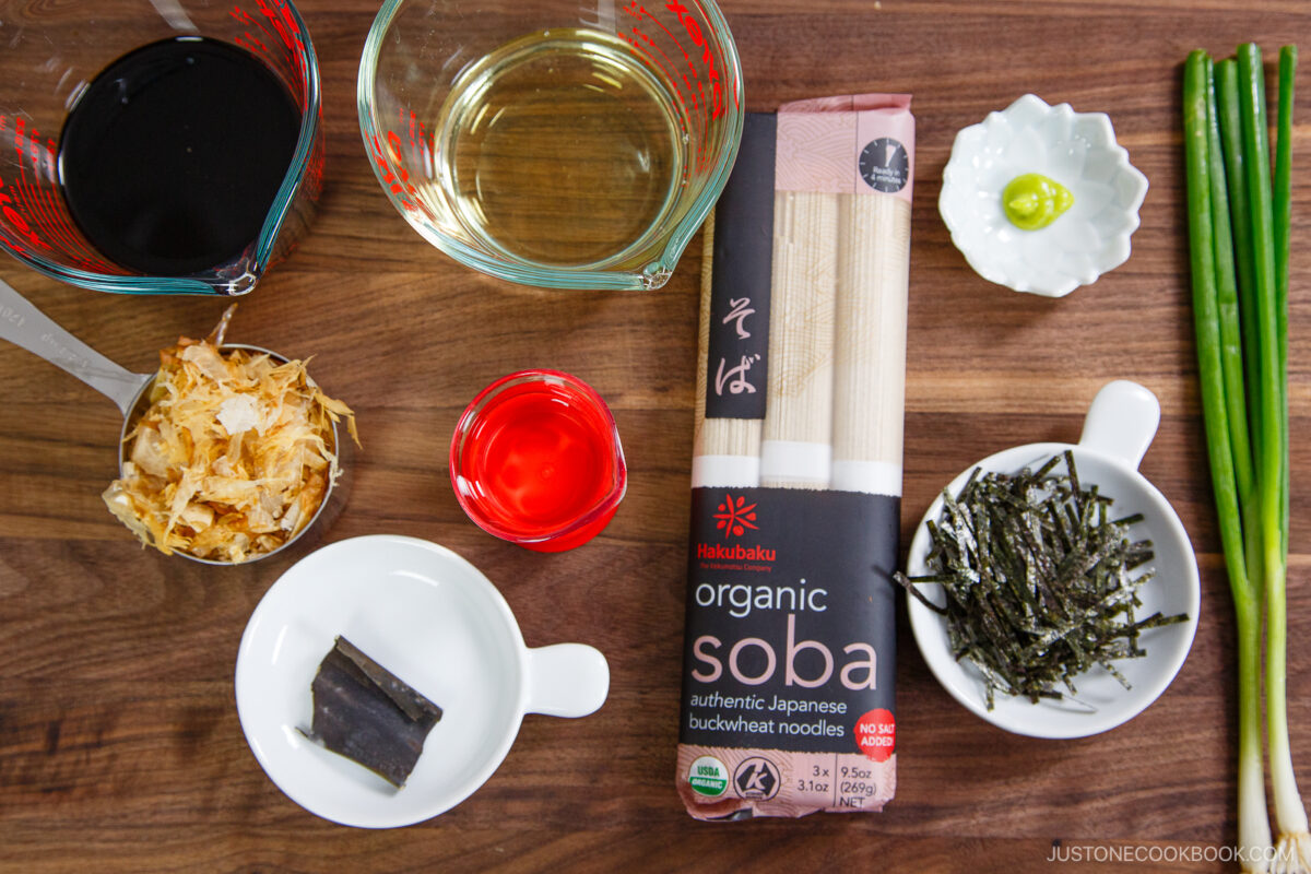 Zaru Soba (Cold Soba Noodles) Ingredients