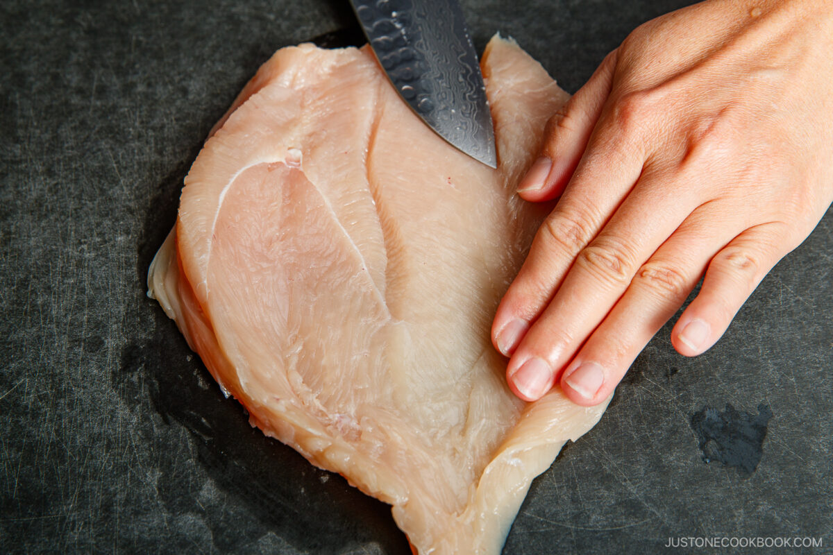 Kannon Biraki technique (Japanese way to butterfly the chicken)