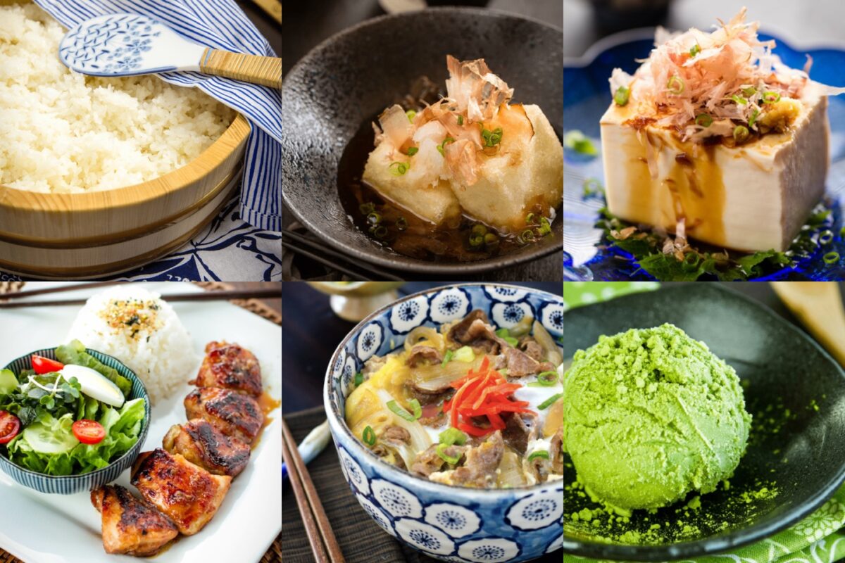 Collages of images from Just One Cookbook