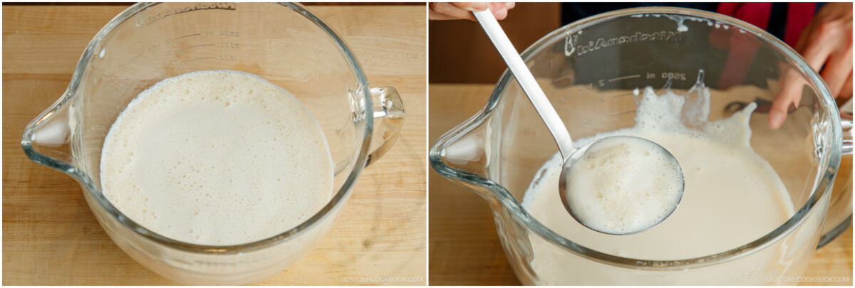 A close up of a spoon in a glass bowl.