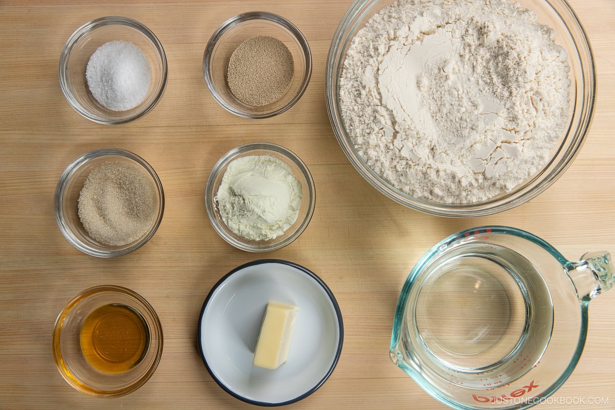 Japanese Milk Bread (Shokupan) Ingredients